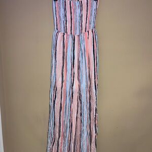 Striped Jumpsuit in Pink and Blue